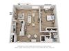 1 bedroom 1 bathroom floor plan A 1 bedroom 1 bathroom floor plan A at The Lafayette, Norfolk, 23508